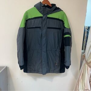 Pacific Trail Kids Lime and Charcoal Puffer Jacket